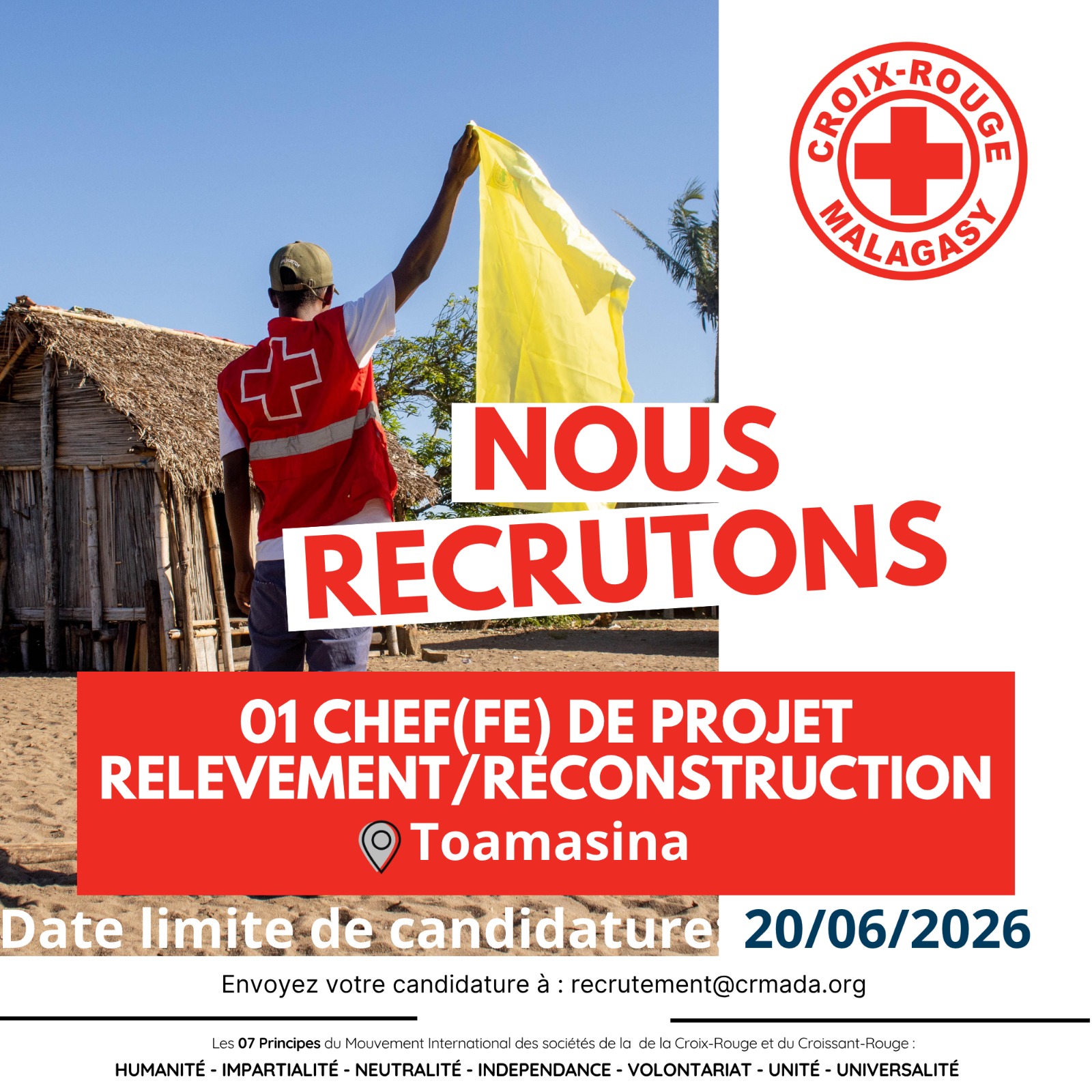 AVIS DE RECRUTEMENT « UN(E) (01) CHEF(FE) DE PROJET RELEVEMENT/RECONSTRUCTION_RELANCE»